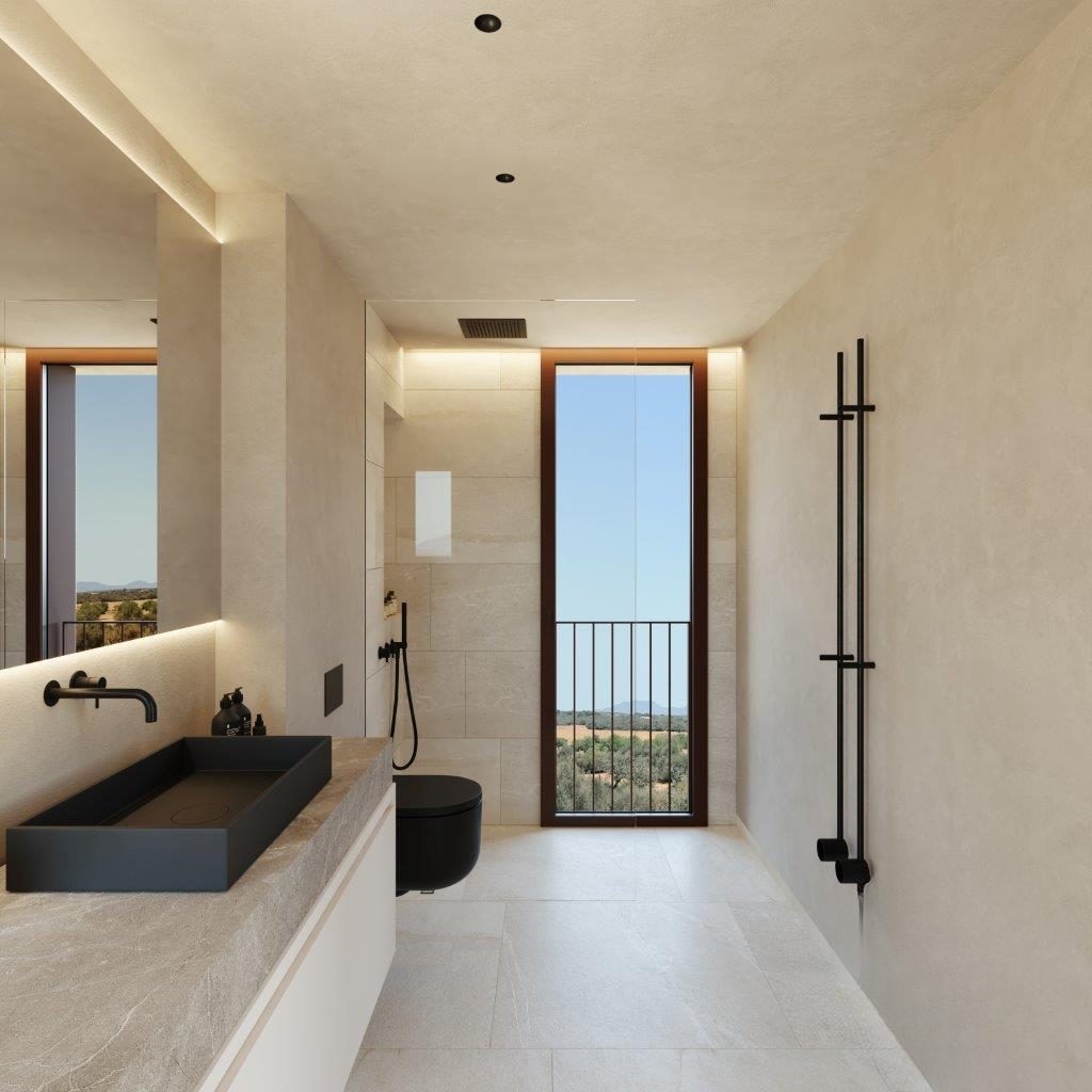 Visualisierung: Bad en Suite mit Walk-in-Dusche
